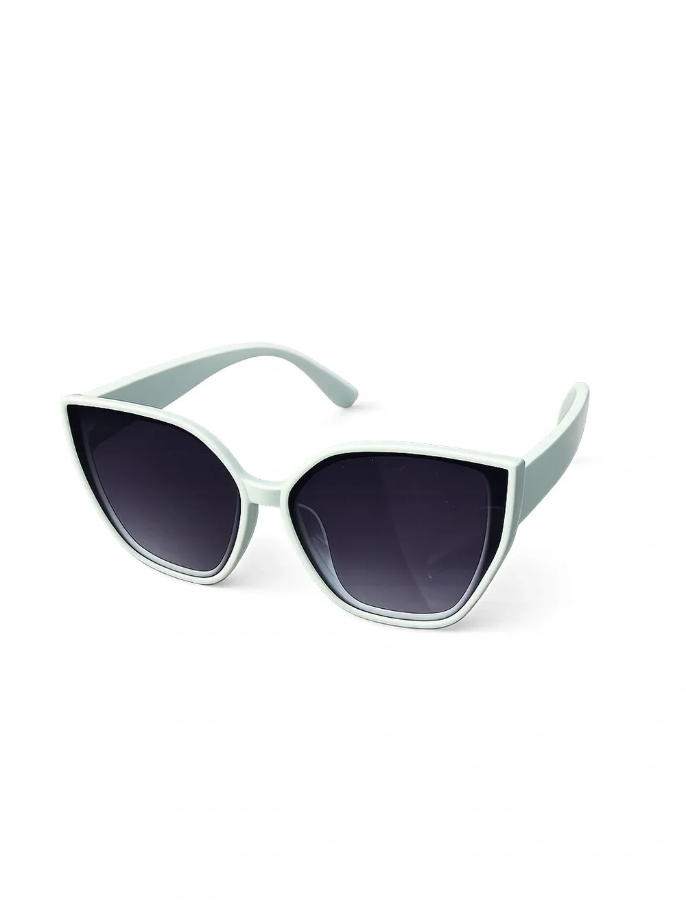 Cat-Eye Sunglasses in Mint Frame with Gradient Lenses